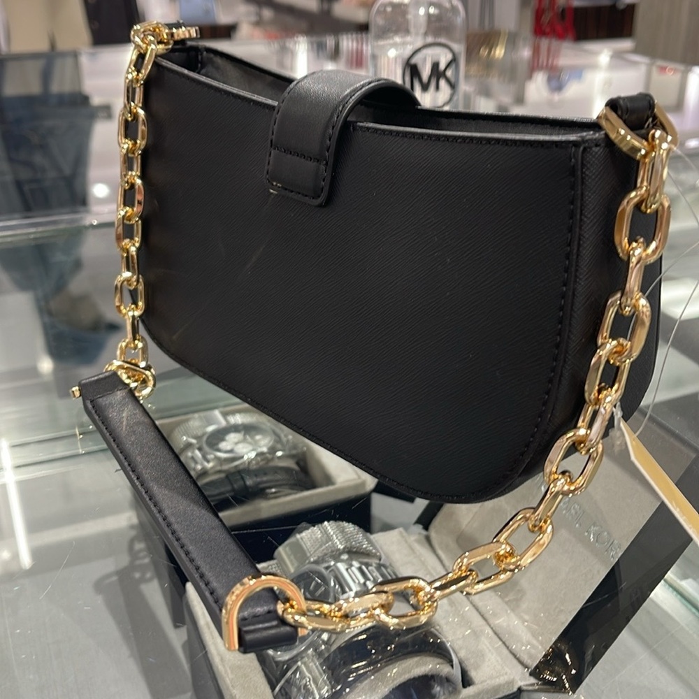 MICHAEL KORS
Carmen Small Shoulder Pochette Bag
Black 
NWT - Picture 10 of 16